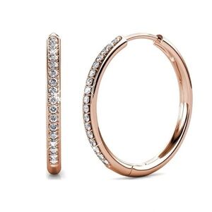 $135 Cate & Chloe Bianca 18k Rose Gold Plated Hoop Earrings